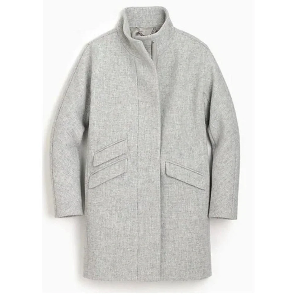 NWT$398 J. Crew Womens Cocoon Coat  Italian Stadium Cloth Wool By Nello Gori 4P